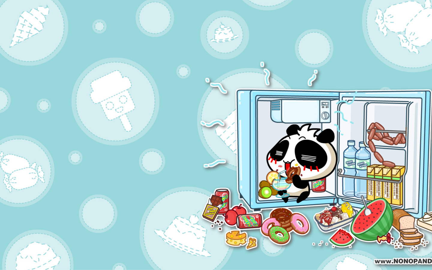 无知熊猫可爱卡通桌面