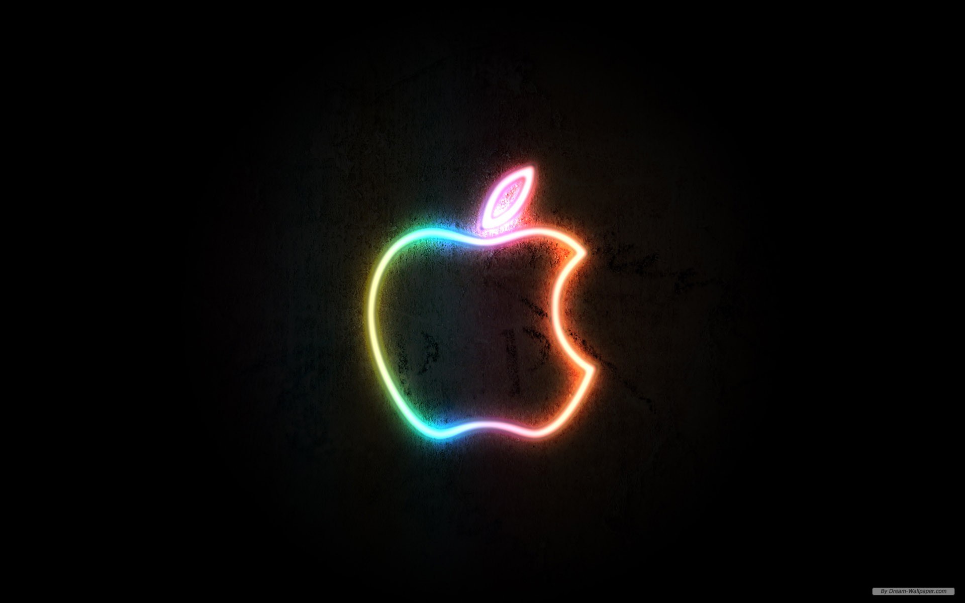 苹果创意色彩logo桌面高清壁纸