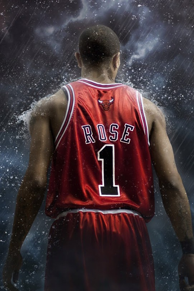 NBA巨星德里克·罗斯手机壁纸