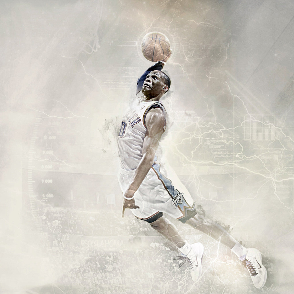 NBA球星拉塞尔·威斯布鲁克iPad壁纸_平板壁纸论坛_太平洋电脑网产品论坛