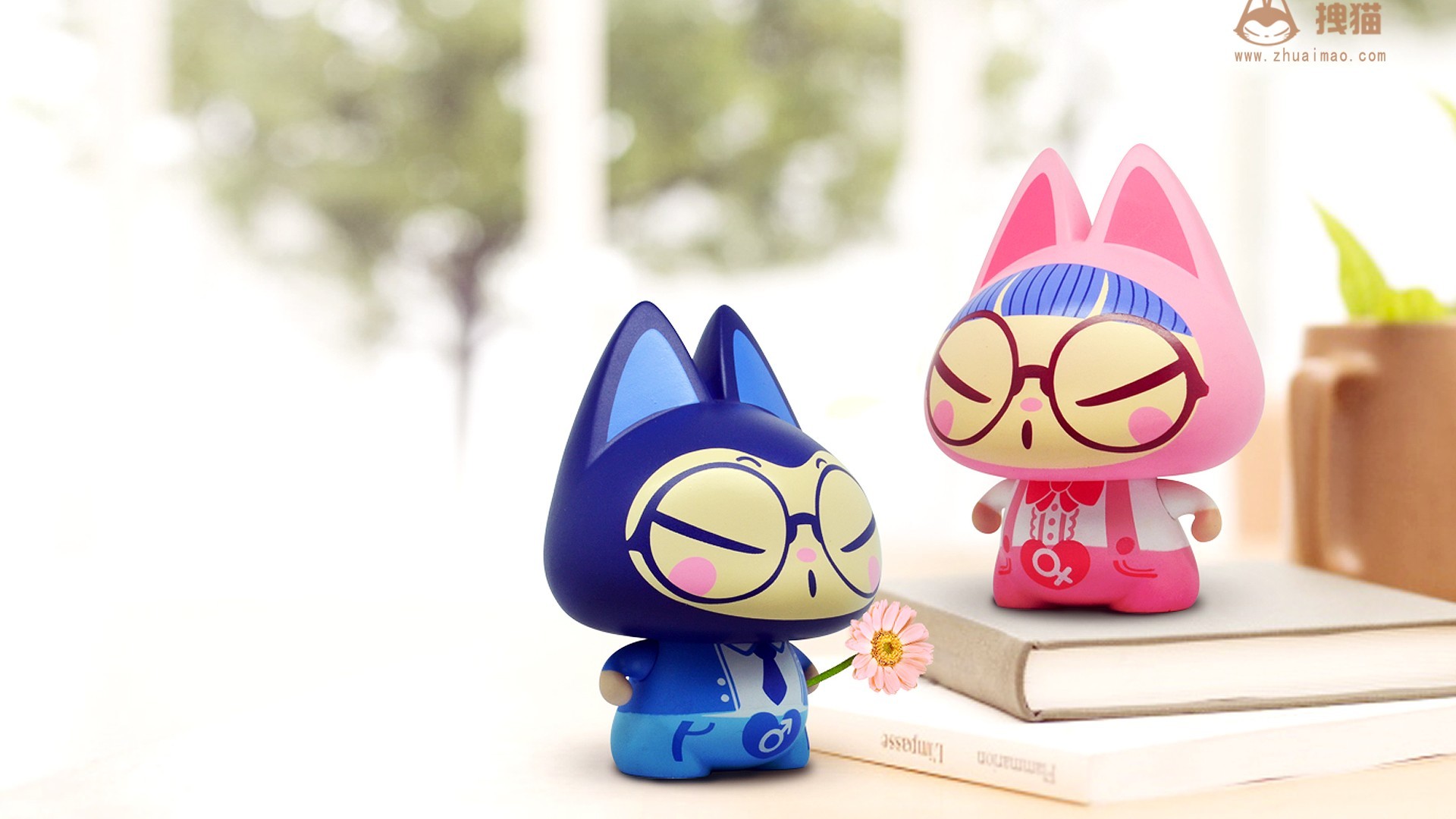 拽猫 情侣可爱卡通公