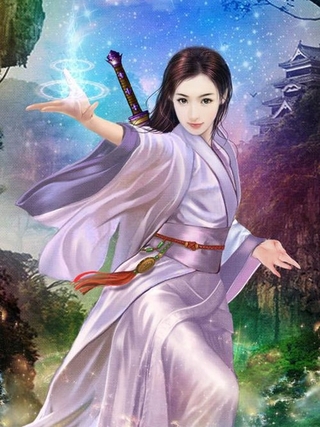 【唯美古风系美女插画手机壁纸图片