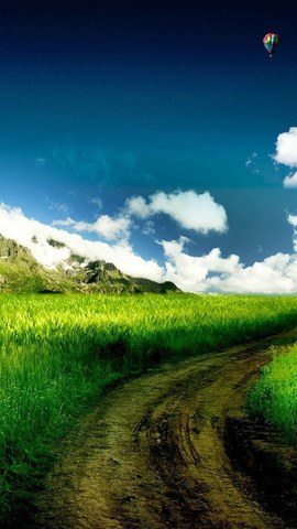 【蓝天绿地风景iPhone 5S壁纸 第一辑】高清手