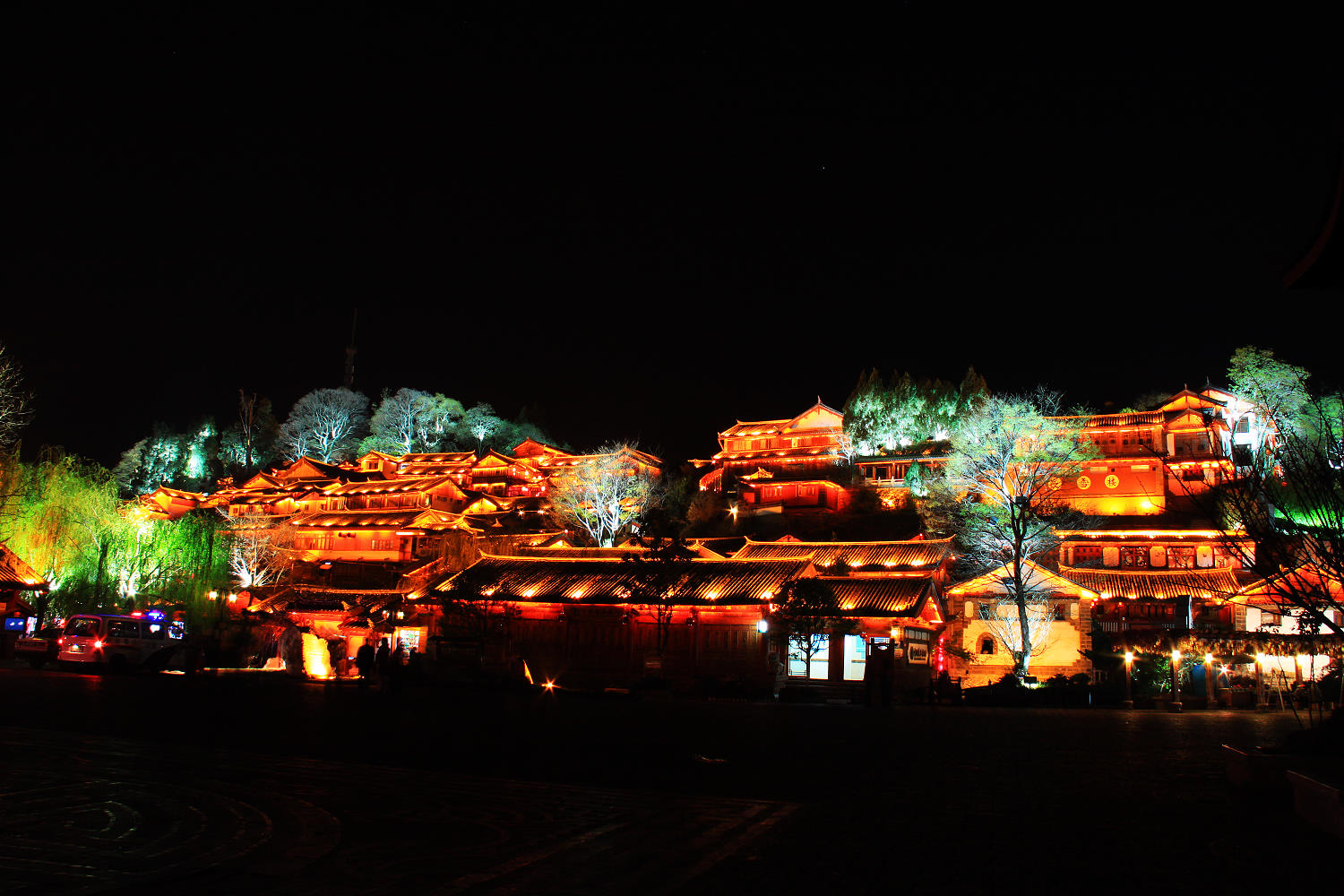 丽江夜景照片风景图片图片