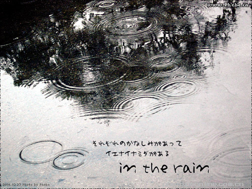 In the rain