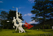 广州体育馆的雕塑