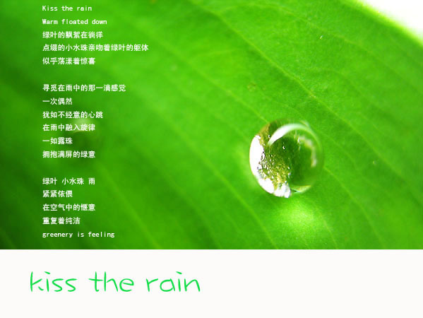 kiss the rain