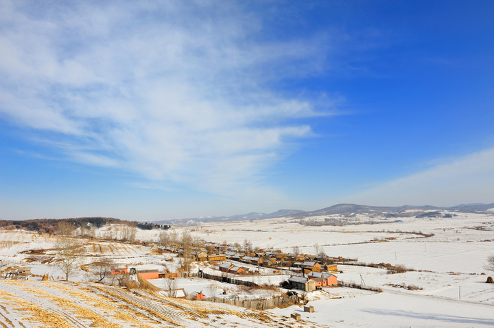 冬季家乡风景图图片