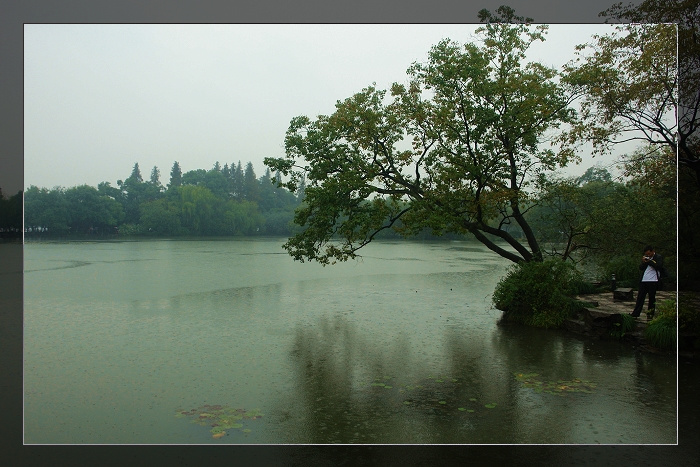 雨中即景杭州西湖