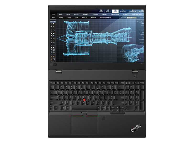联想ThinkPad P52s(酷睿i7-8550U/8GB/128GB+1TB/P500)俯视