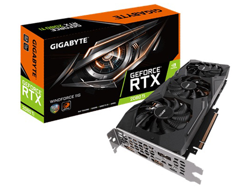 技嘉GeForce RTX 2080 Ti WINDFORCE 11G 配盒图