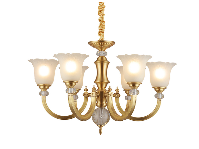 雷士照明全铜欧美风格吊灯宴席系列 6头款 外观