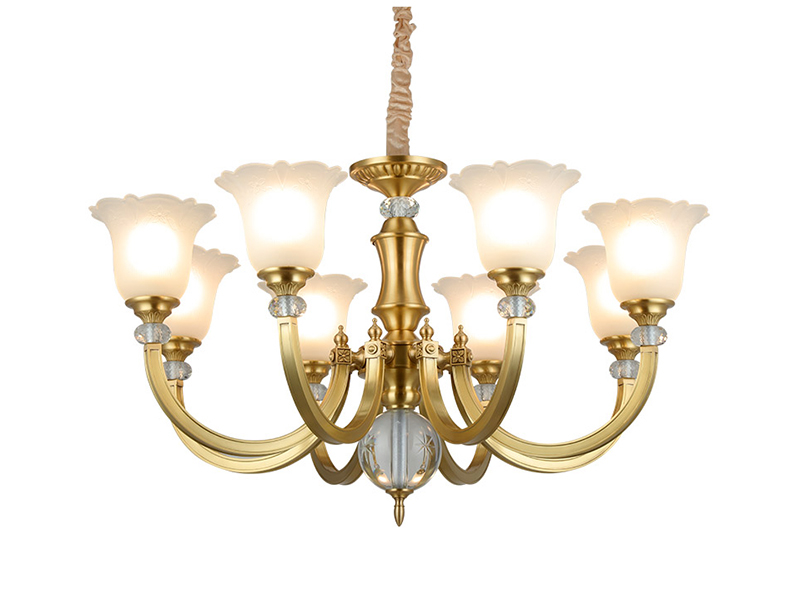 雷士照明全铜欧美风格吊灯宴席系列 8头款 外观