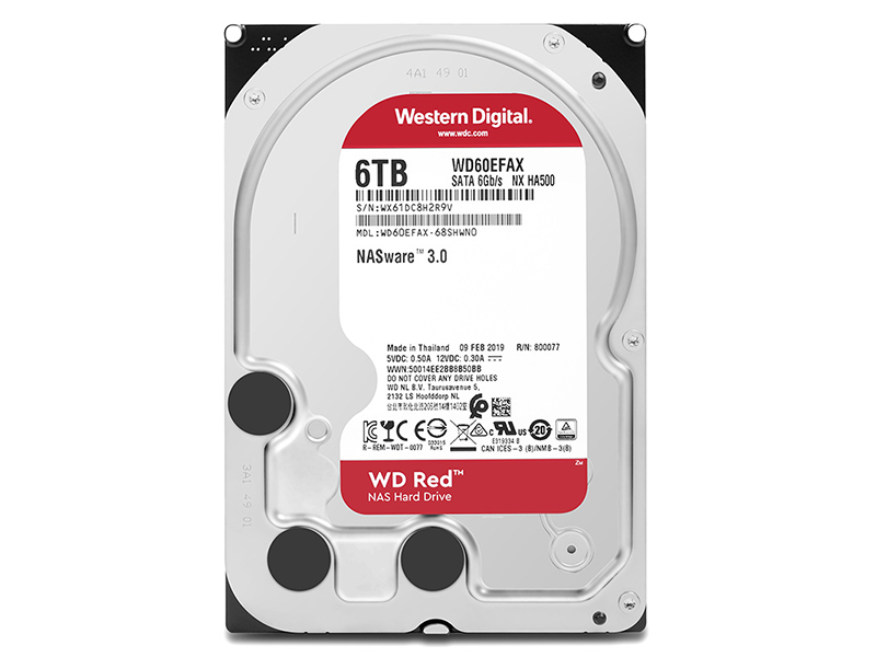 西部数据红盘 6TB 256M SATA 硬盘(WD60EFAX)