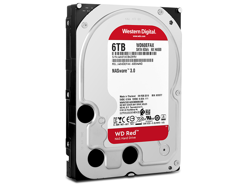 西部数据红盘 6TB 256M SATA 硬盘(WD60EFAX)