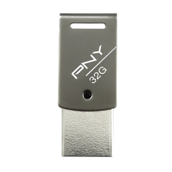PNY DULEY 双头USB 3.1 OTG手机U盘 32GB 正面