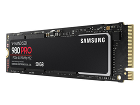 三星980 Pro 500GB NVMe M.2 SSD45度正面