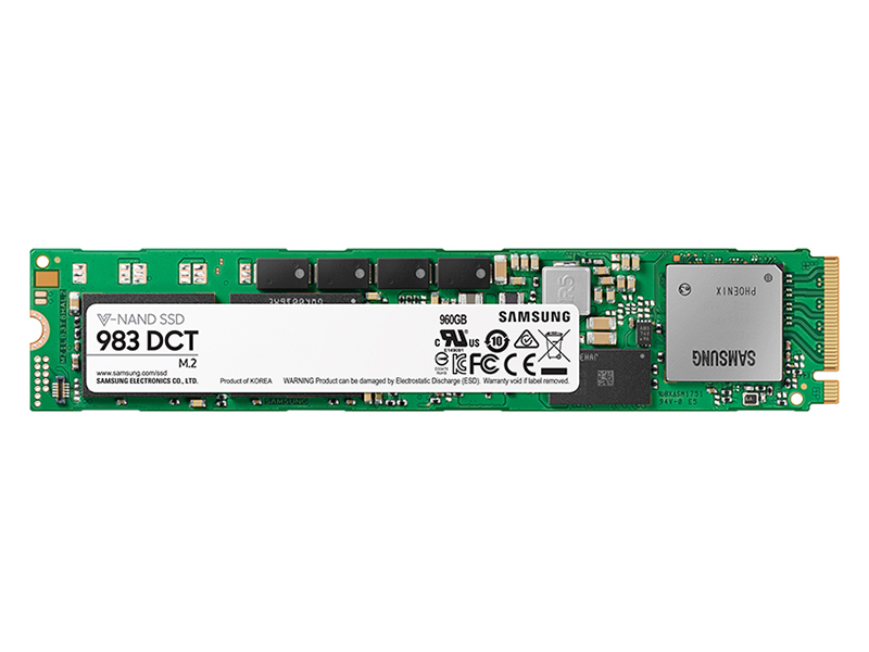 三星983 DCT 960GB NVMe M.2 SSD 正面