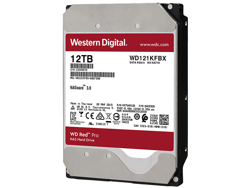 西部数据红盘Pro 12TB 256M SATA3硬盘(WD121KFBX)
