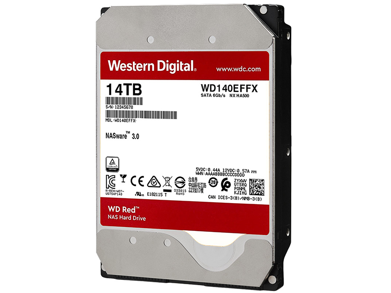 西部数据红盘 14TB 512M SATA 硬盘(WD140EFFX)