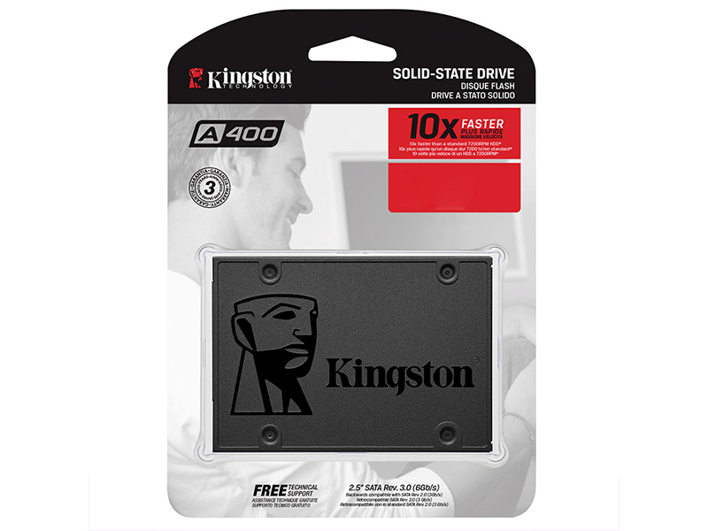 金士顿A400 960GB SATA3 SSD配盒图