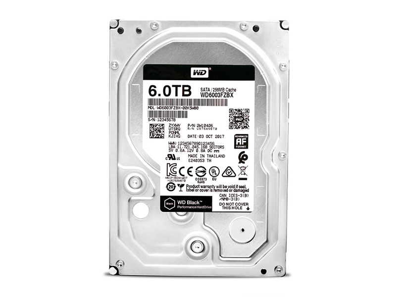 西部数据黑盘 6TB 256M SATA 硬盘(WD6003FZBX)主图