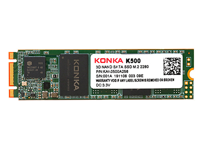 康佳K500 960GB M.2 SSD 正面