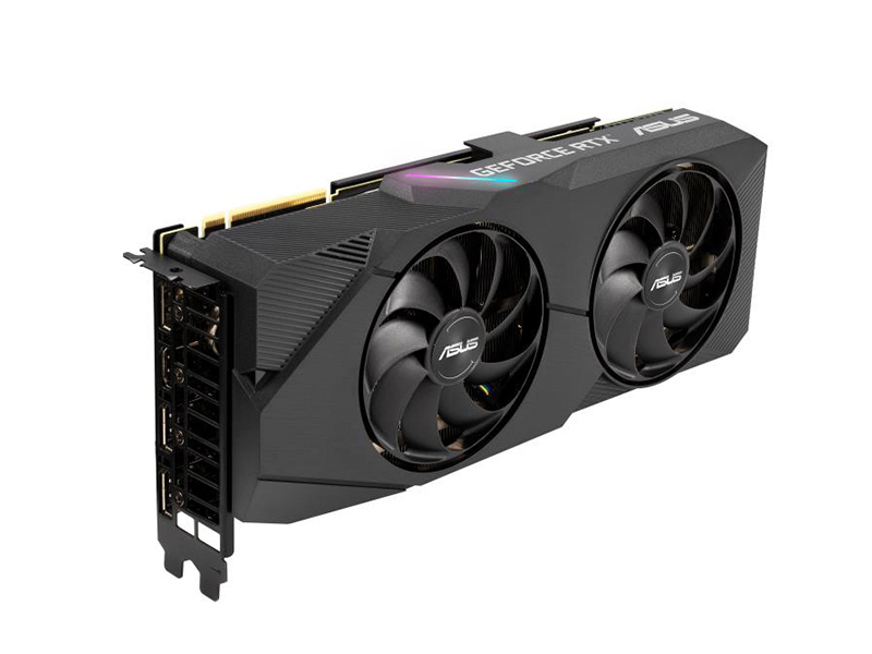 华硕DUAL RTX2080S O8G EVO V2 45度正面