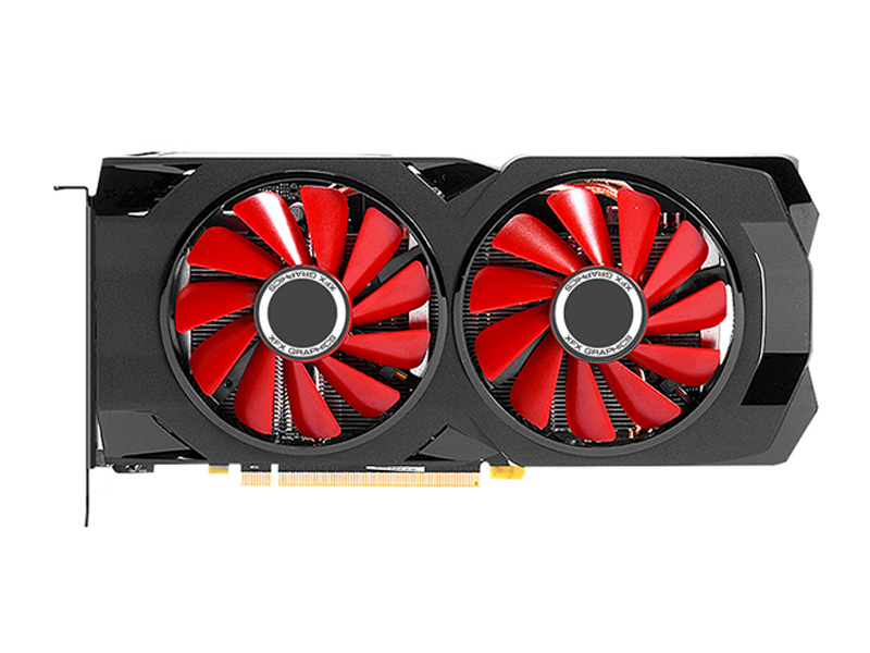 讯景RX 580 2048SP 黑狼 正面