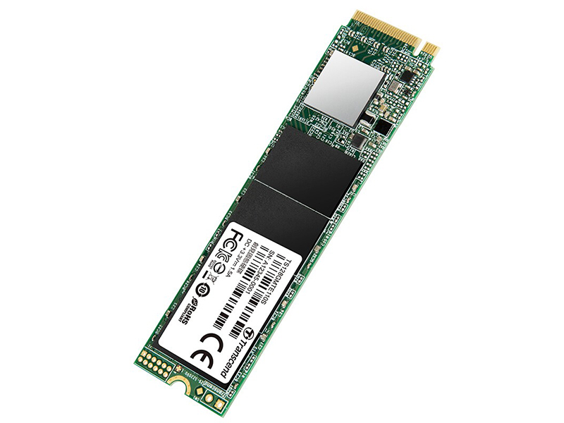 创见MTE110S 128GB M.2 SSD45度正面