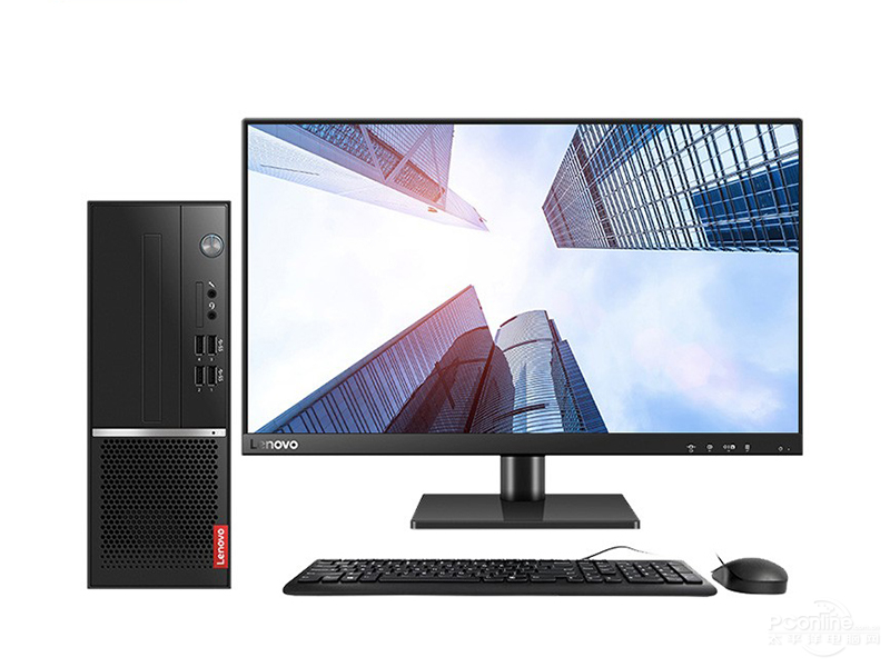 联想扬天M4000q(i3-10100/8GB/128GB+1TB/集显/23英寸) 整体图