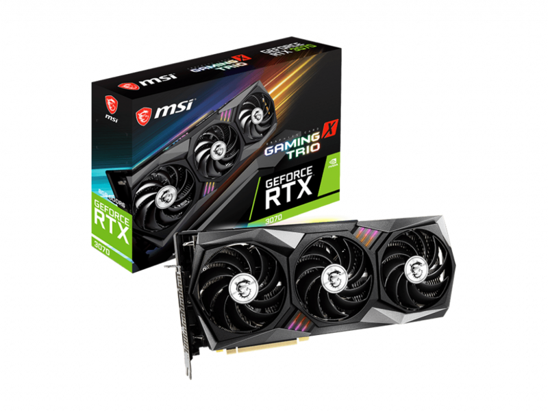 微星GeForce RTX 3070 GAMING X TRIO配盒图