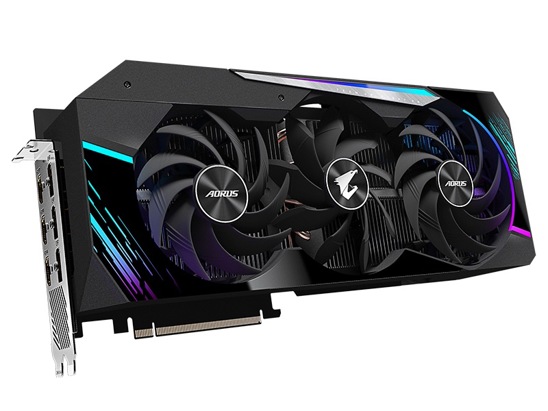 技嘉AORUS GeForce RTX 3080 MASTER 10G45度正面