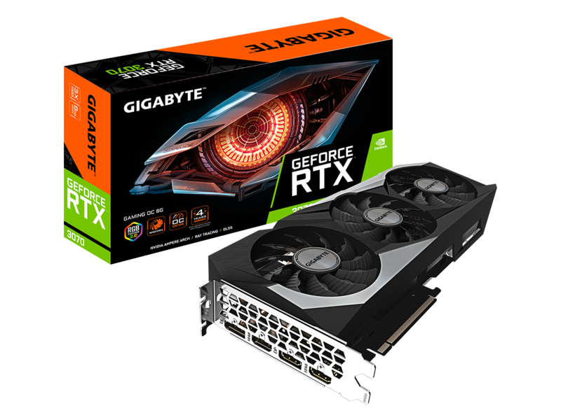 技嘉魔鹰GeForce RTX 3070 GAMING OC 8G