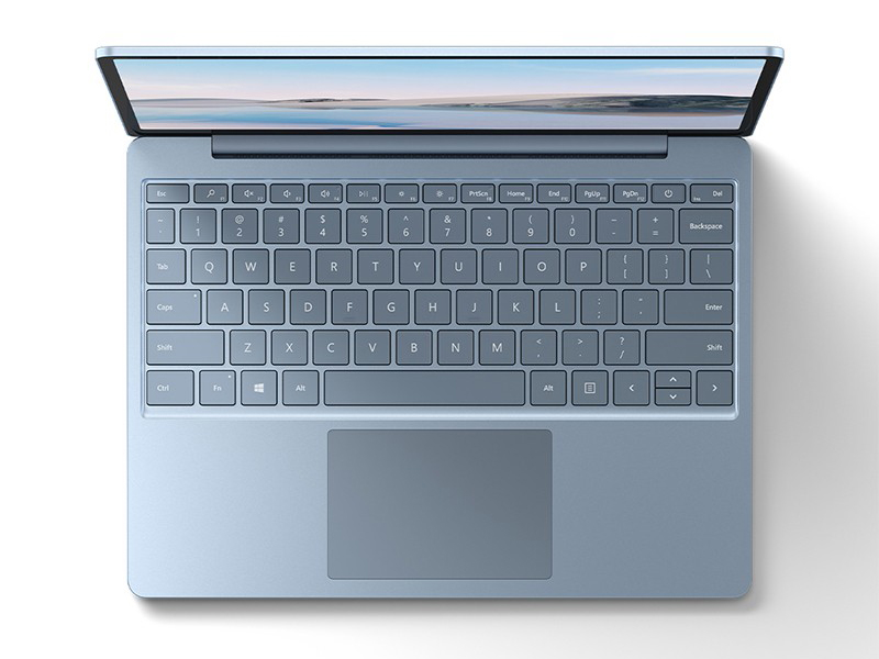 微软Surface Laptop Go(酷睿i5-1035G1/8GB/128GB)俯视