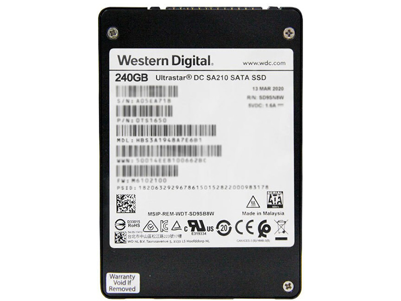 西部数据SA210 240GB SATA SSD 正面