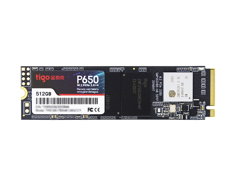 金泰克P650 512GB M.2 SSD 正面
