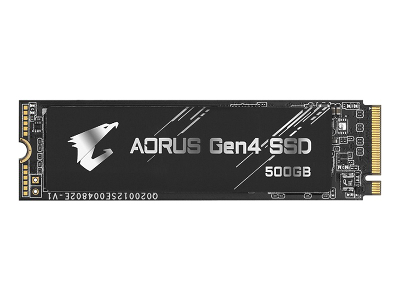 技嘉AORUS NVMe Gen4黑雕盘 500GB M.2 SSD 正面