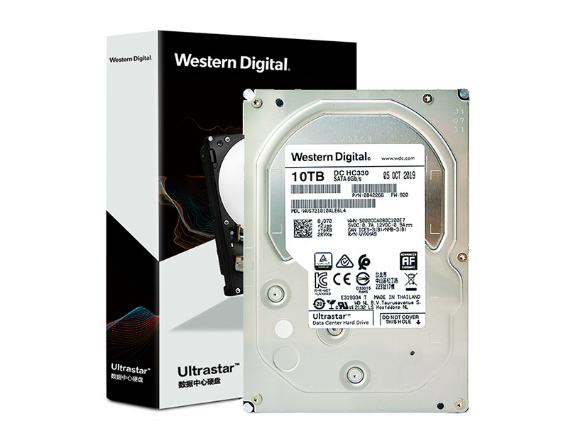 西部数据Ultrastar DC HC330 10TB 256M SATA 硬盘(WUS721010ALE6L4) 主图