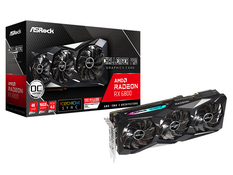 华擎Radeon RX 6800 Challenger Pro 16G OC