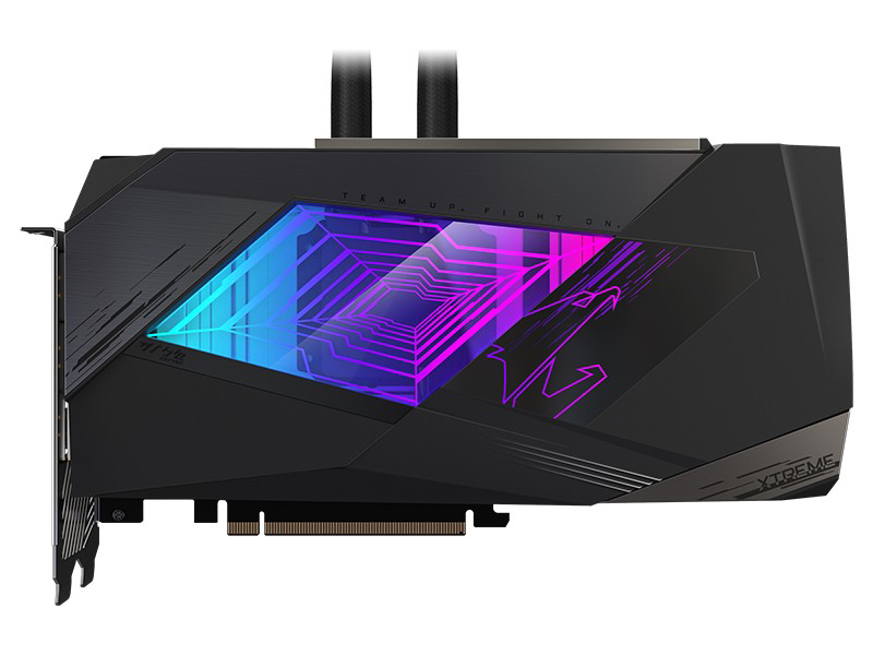 技嘉AORUS GeForce RTX 3080 XTREME WATERFORCE 10G 正面