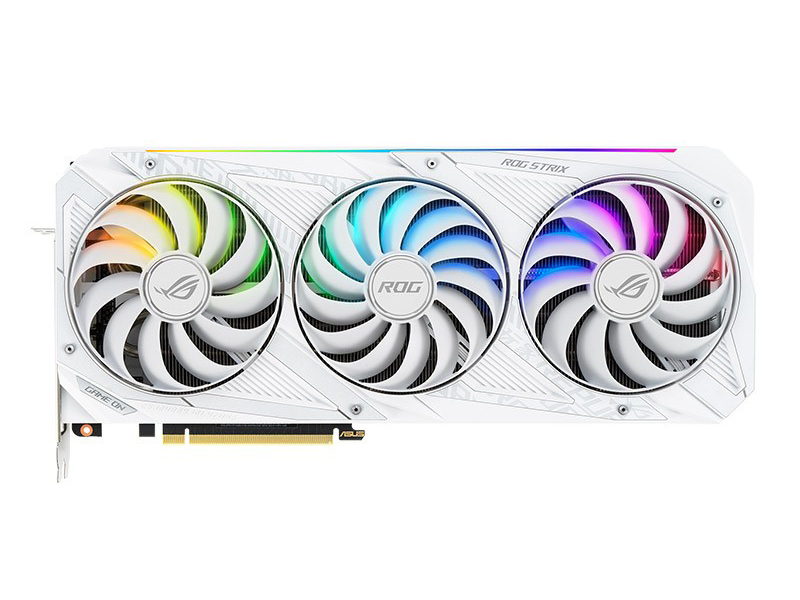 华硕ROG-STRIX-RTX3080-O10G-WHITE正面