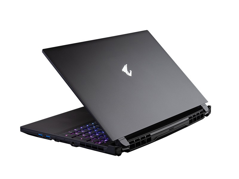 技嘉AORUS15G(酷睿i7-10870H/32GB/1TB/RTX3080/240Hz)背面斜视