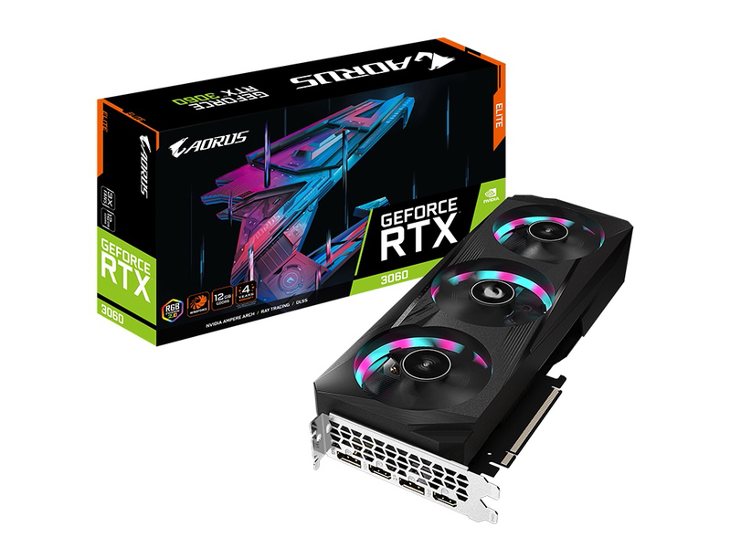 技嘉AORUS GeForce RTX 3060 ELITE 12G