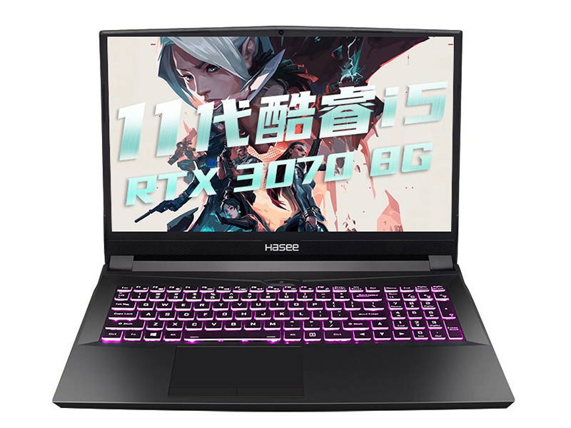 神舟战神TX9-CA5DP(酷睿i5-11400/16GB/512GB/RTX3070/144Hz) 前视