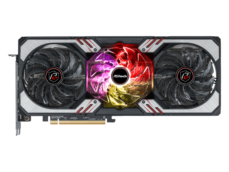 华擎AMD Radeon RX 6700 XT Phantom Gaming D 12GB OC 正面