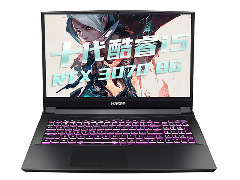 神舟战神TX9-CA5DA(酷睿i5-10400/8GB/512GB/RTX3070/144Hz) 前视