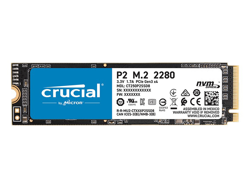 英睿达P2 250GB M.2 SSD正面