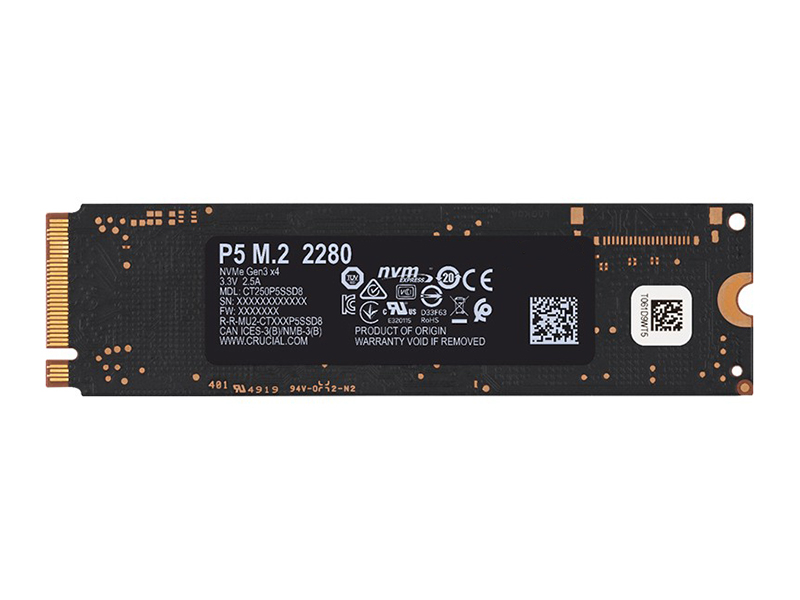 英睿达P5 2TB M.2 SSD背面