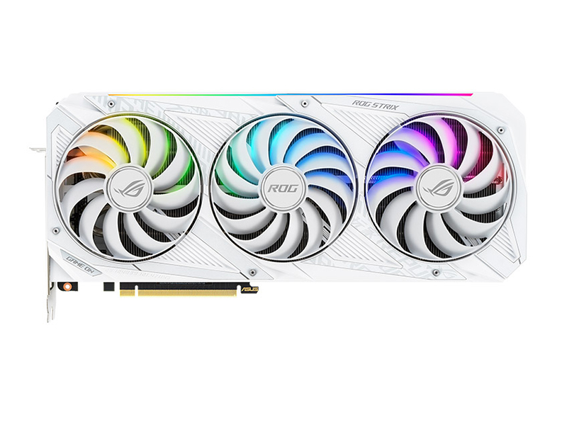 华硕ROG-STRIX-RTX3080-O10G-V2-WHITE正面